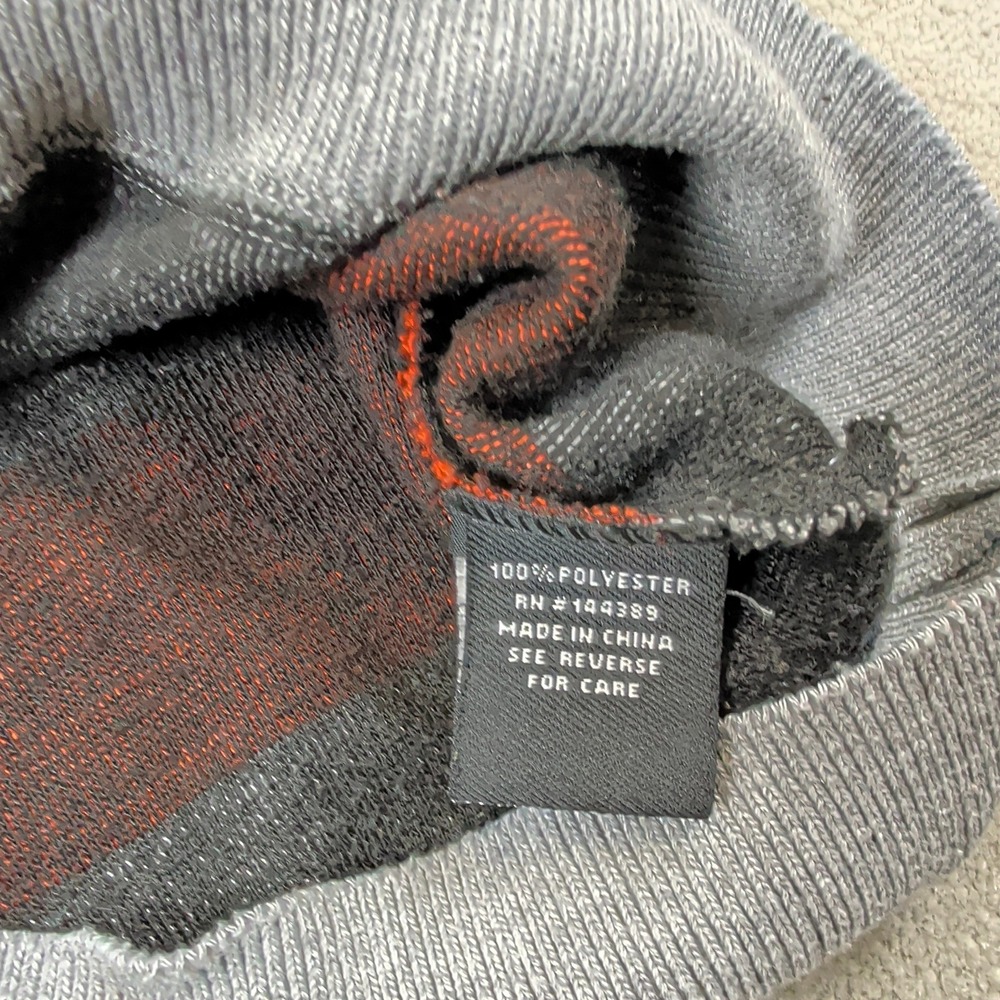 Silverneedle Quarter Zip Sweater Mens Large Gray Orange Striped Mock Neck Knit - Picture 6 of 10